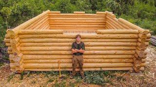 I'm Building THIS LOG CABIN by Myself With No Experience | EP15