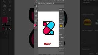 Quick Adobe Illustrator Short Tutorial for Logo Design #trendingshorts