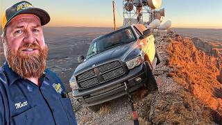 Hanging Off Cell Towers Edge! Ram Truck Ready To Roll