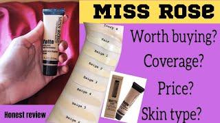 Miss rose matte foundation review|Miss rose matte foundation shades|Miss rose foundation