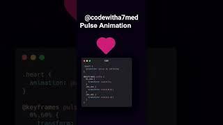CSS heart pulse animation