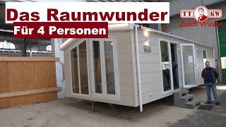 Warum will jeder dieses Tiny Haus sehen? Tinyhaus Modell Murano bei Mobilheime Lübeck für 4 Personen