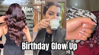 Self Care/ Glow up for birthday  | Nails & Haircolor | Weekly vlog