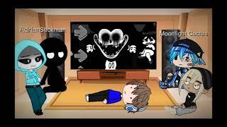 Kochan, Stickman, L Doran, Moonlight Cactus & xXAdrianTheHunterXx react to Mickey Mouse.EXE FNF mod