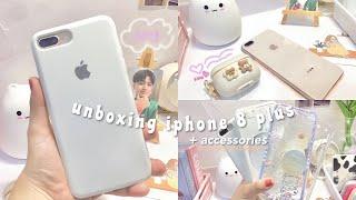 unboxing iPhone 8 plus 256gb gold in 2022 + aesthetic & cute accessories shopee haul | Philippines