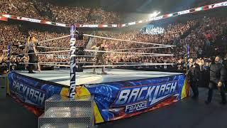 AJ STYLES ENTRANCE AT WWE BACKLASH LYON -  RINGSIDE #wwe #backlash #france