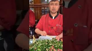 Breakfast in Xinjiang, roast mutton buns.