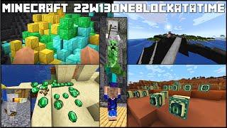 Minecraft - Snapshot 22w13oneBlockAtATime - Throwing Blocks, No Inventory & Rideable Ender Dragon!