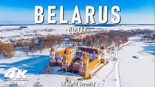 Winter in Belarus 4K, Europe ️ Enchanting Winter, Scenic Relaxation Film with Calming Music