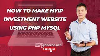 How to make HYIP investment website using PHP MySQL | Script free download