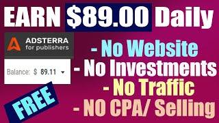 Secrets of EARNING $89 Daily With Adsterra Ad Network ( Make Money Online 2024 )