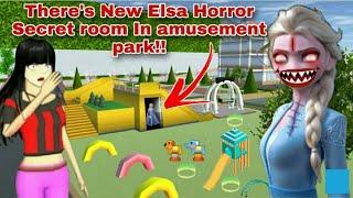 باب فروزن السري!! There's new elsa horror secret room in amusement park! ||SAKURA SCHOOL SIMULATOR