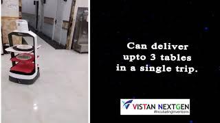 Multi-tray restaurant robots | Skivvy | Made In India Autonomous Service robots | Vistan NextGen