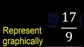 Represent 17/9 graphically . Graphic representation of fractions, graph