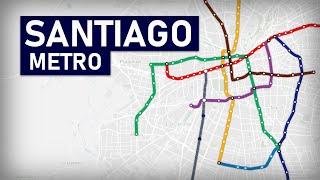 Evolution of the Santiago Metro 1975-2030 (geographic map)