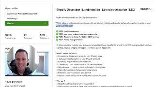 Upwork Profile Review for Shopify Developer