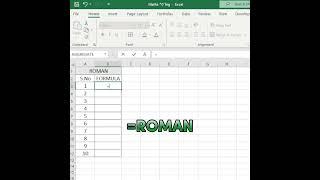 ROMAN COUNTING IN EXCEL || EDUCATE POINT