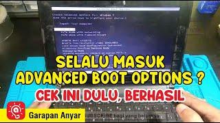 BOOTING WINDOWS 7 TIDAK LANCAR, ADVANCED BOOT OPTIONS, BERHASIL