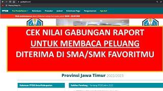 Cara Cek Nilai Gabungan Raport | PPDB Jatim Jalur Prestasi  Nilai Akademik