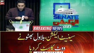 Chairman PPP Bilawal Bhutto casts his vote for Senate elections 2021
