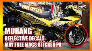 MURANG REFLECTIVE DECALS #FREEMAGSSTICKER #SNIPER150 #STICKAZONE