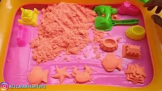 Mainan Anak Pasir Ajaib | Kinetic Sand |Anak Anak Azizah Dan Amirah Toys