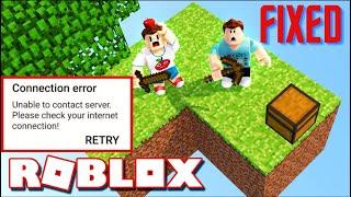 Roblox Unable to Contact Server Error on Android | Connection Error Fixed | Android Data Recovery