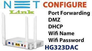 netlink wifi onu configuration ,port forwarding and dmz in hg 323 dac router