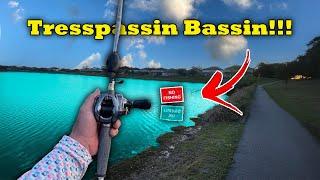 Trespassing for BIG Florida Topwater Bass!!! (KAREN CALLS THE COPS!)