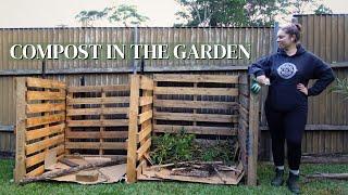 Upgrading the Compost System  Full Compost Bins & Creating an Easy Pallet Compost System