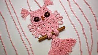 СОВА МАКРАМЕ. OWL MACRAME.