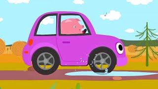 КОТЭ ТВ - Свинка на машинке - Песенки для детей про машинки и животных