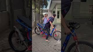 Ngajarin istri manasin motor drag #prank #vlog #comedy #storywa