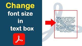 How to change font size in the pdf text box using Adobe Acrobat Pro DC