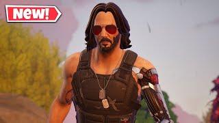 NEW JOHNNY SILVERHAND Skin Gameplay In Fortnite! (CYBERPUNK 2077)