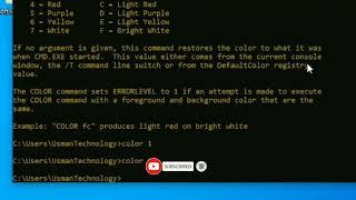 Change Color Using CMD | Customize Command Prompt Colors