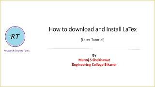 How to download and Install LaTex | Installation of MikTex and TexMaker