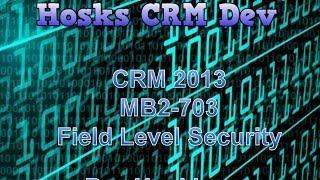 CRM 2013 - MB2-703 - How Field Level Security works and key facts