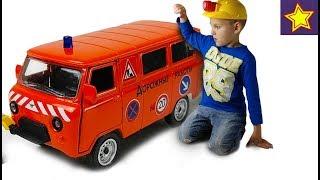 Машинки Автобус УАЗ Буханка, Газель инкассация, Полиция Car toys for children