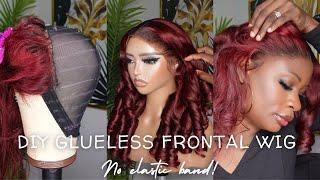 DIY Glueless Frontal Wig | No Elastic Band | DETAILED