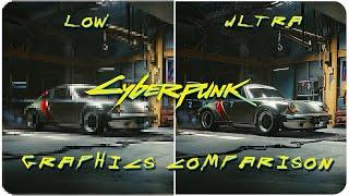 CYBERPUNK 2077 - PC - Low vs Ultra detailed Graphics Comparison 4K