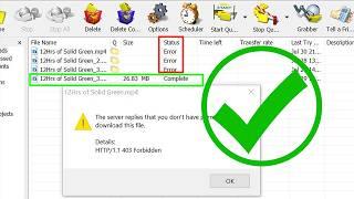 The server replies that you don't have permissions to download this file | All Errors Fixed