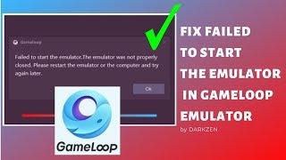 Gameloop error | Fixed 100% failed to start the emulator | GAMELOOP PUBG MOBILE | Darkzen