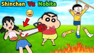 Shinchan Vs Nobita  ||  Funny Game Whack Your Ex