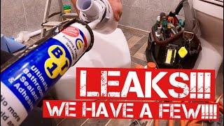 PLUMBING LEAKS… We have a PROBLEM!! How to fix a water leak.
