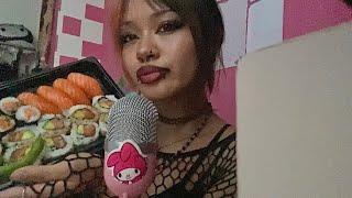 asmr sushi mukbang (soft spoken) :3