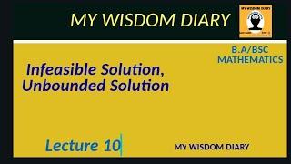 | BSC Final year Mathematics LPP|| Infeasible Solution, Unbounded Solutions