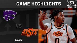 Kansas State vs. Oklahoma State Game Highlights | 2024-25 Big 12 Men’s Basketball