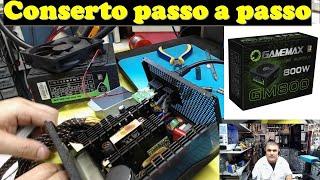 Conserto fonte ATX Gamemax 800W passo a passo.