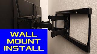 Onn Full Motion TV Wall Mount Installation - 50"-86" size TVs